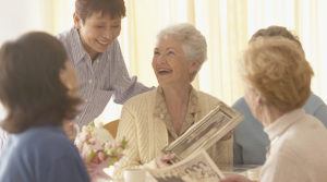 Picture of elderly lady enjoying an adult day program